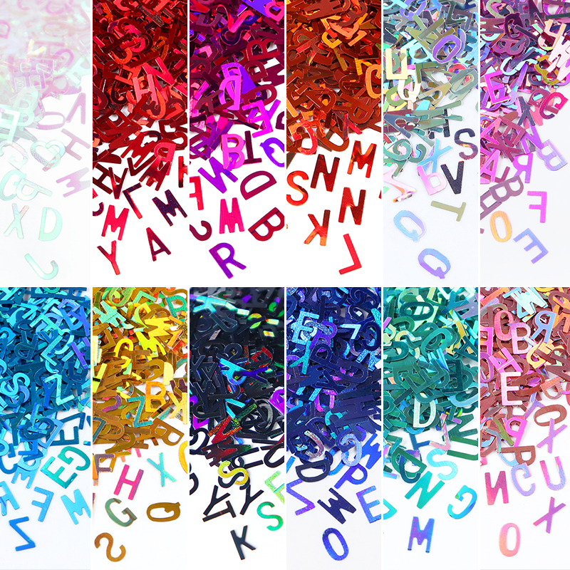 Art Craft Letter A - PrettyG 1 Box Letter Glitter Shape