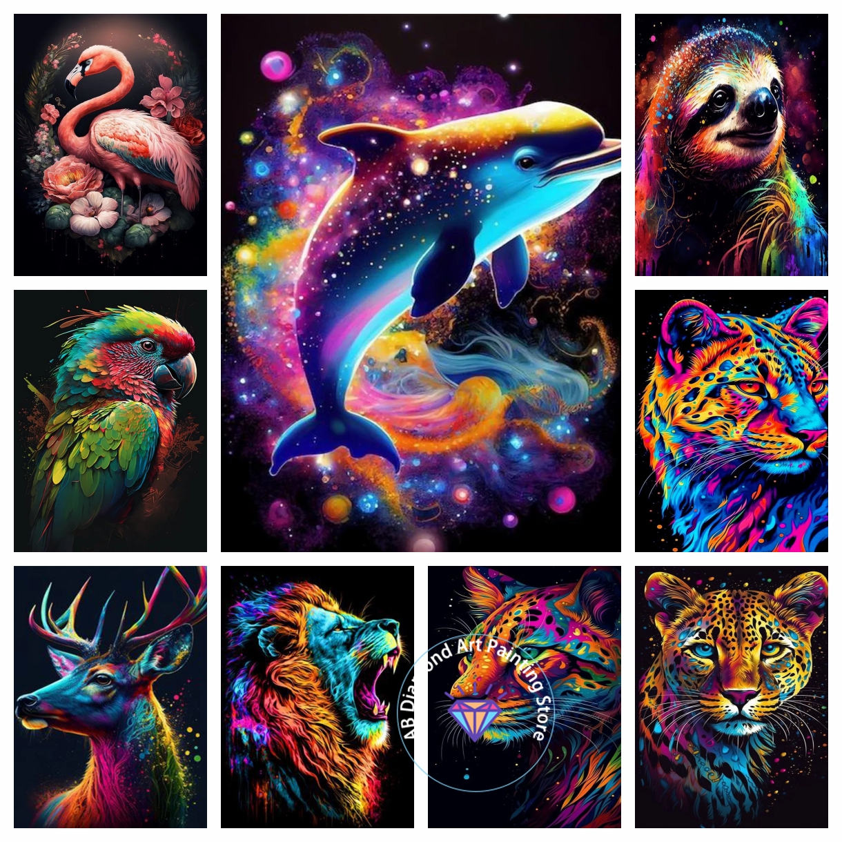 Art Craft Lion - AB Diamond Painting Kits Colorful Art