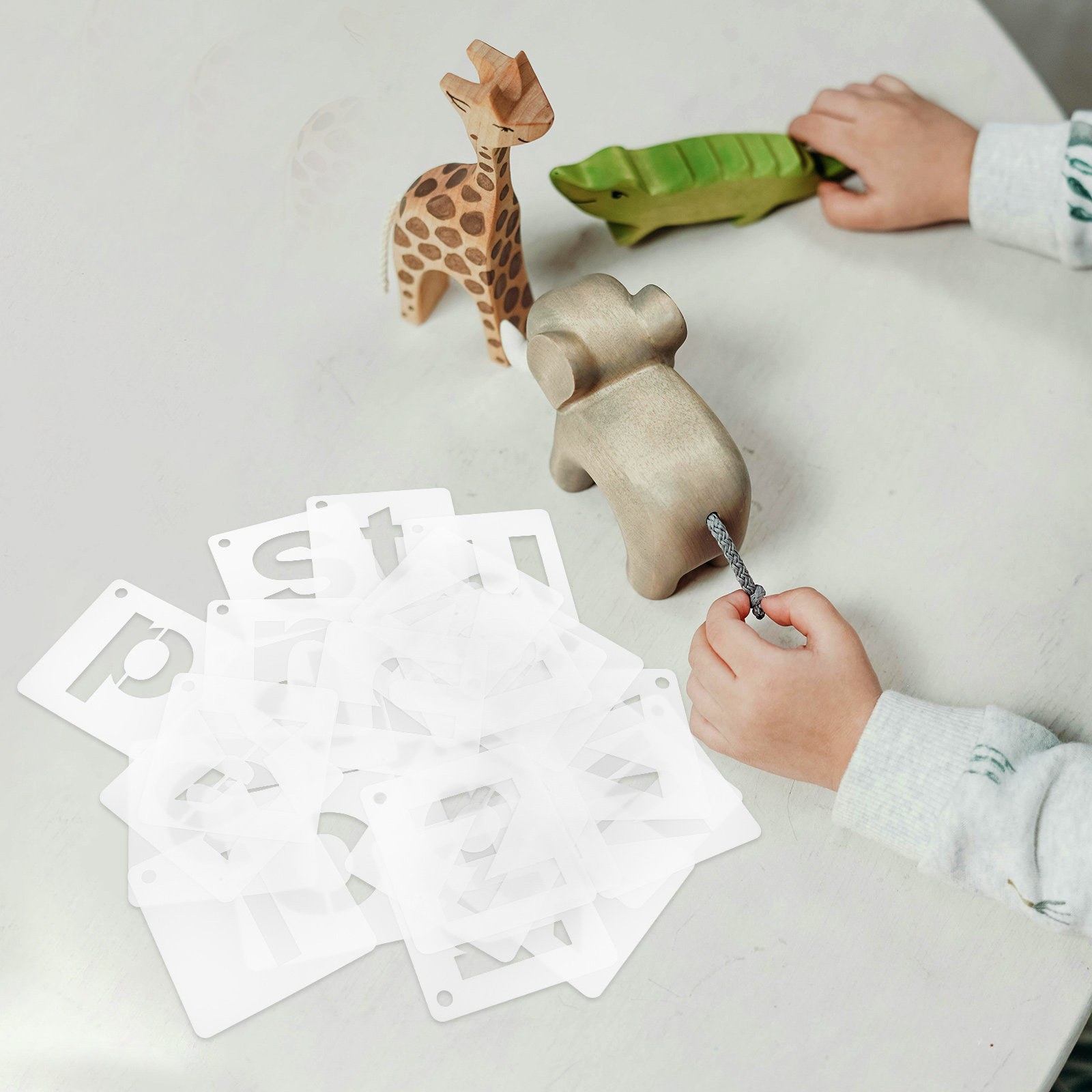 Art Craft Letter A - 1Set Reusable A-Z Alphabet Stencil Templates