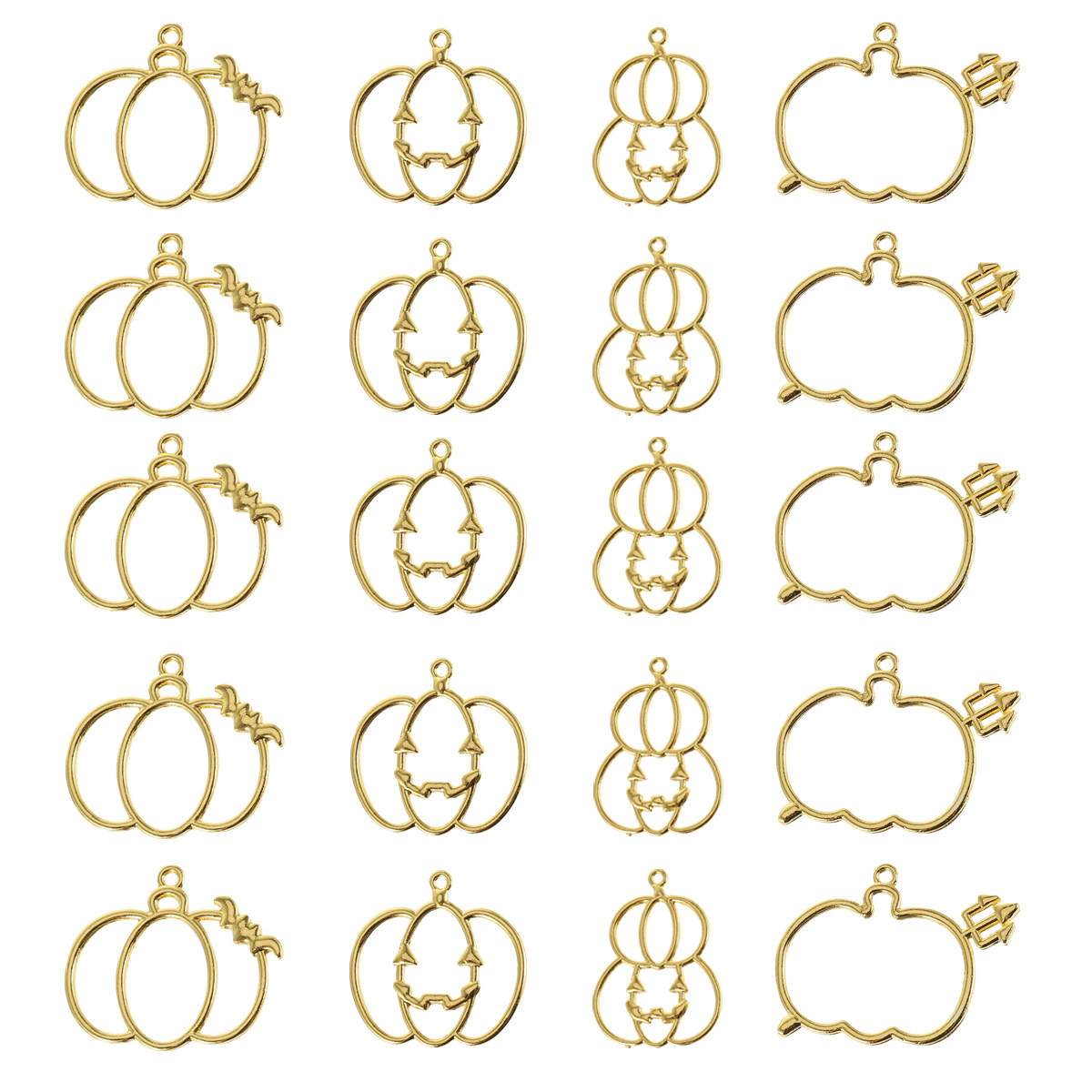 Art Craft Kits - 20Pcs DIY Pumpkin Resin Pendant Mold