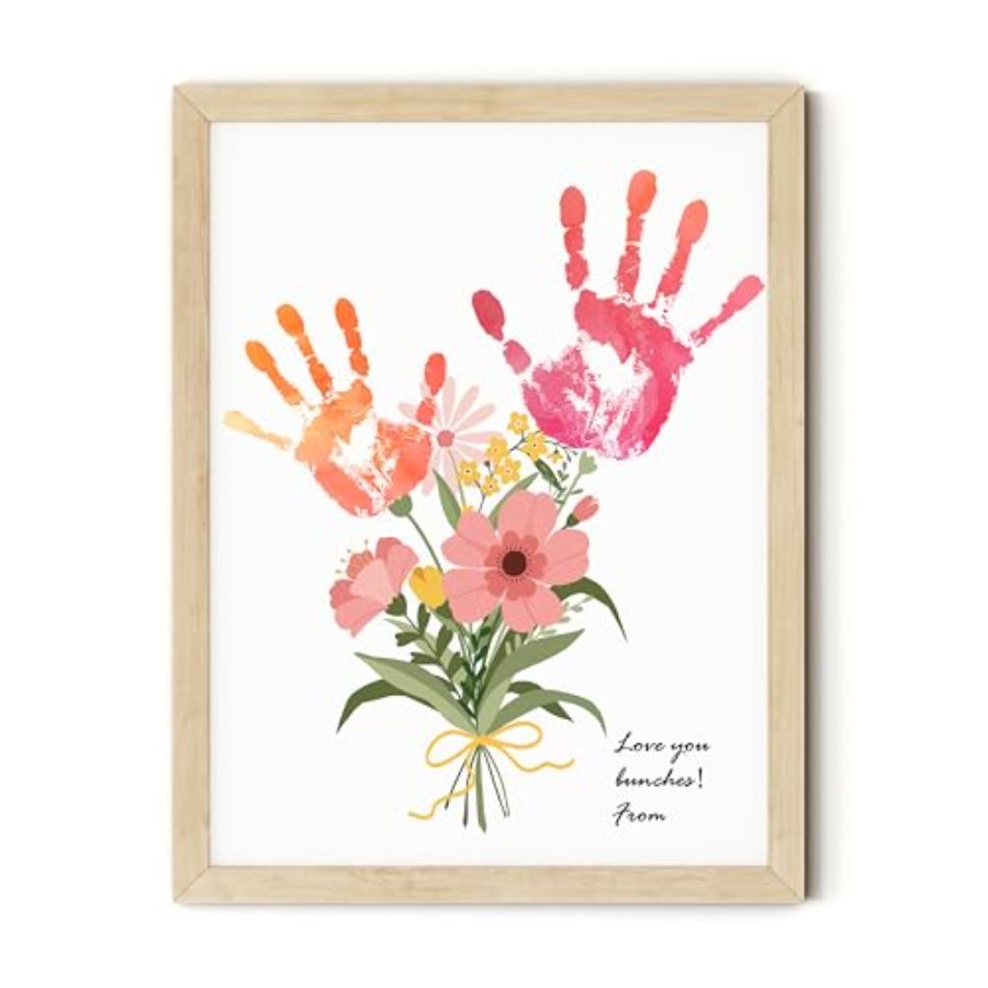 Art & Craft Toys For Kids - Flower Bouquet Handprint Art Craft DIY