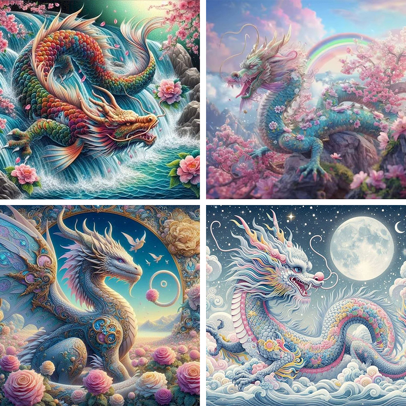 Wallpaper Art And Craft - GATYZTORY Dragon Diamond Painting Kits Wall
