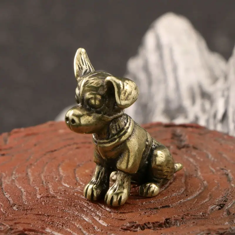 Art Craft Cafe - Small Dog Ornament Brass Statue Art