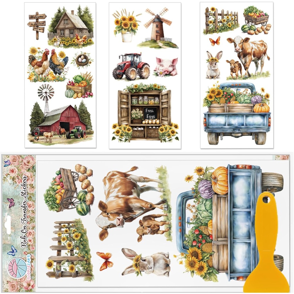 Wallpaper Art And Craft - 3 Sheets Farm House Furniture Transfer