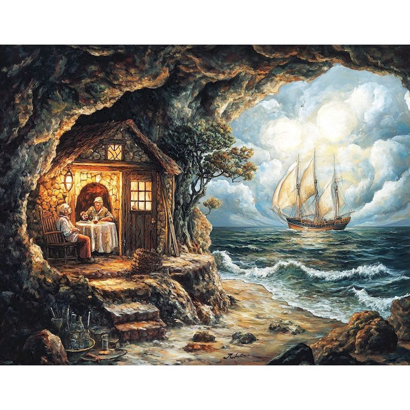 Art Craft Decoration Ideas - RUOPOTY Stone House Paint By Numbers