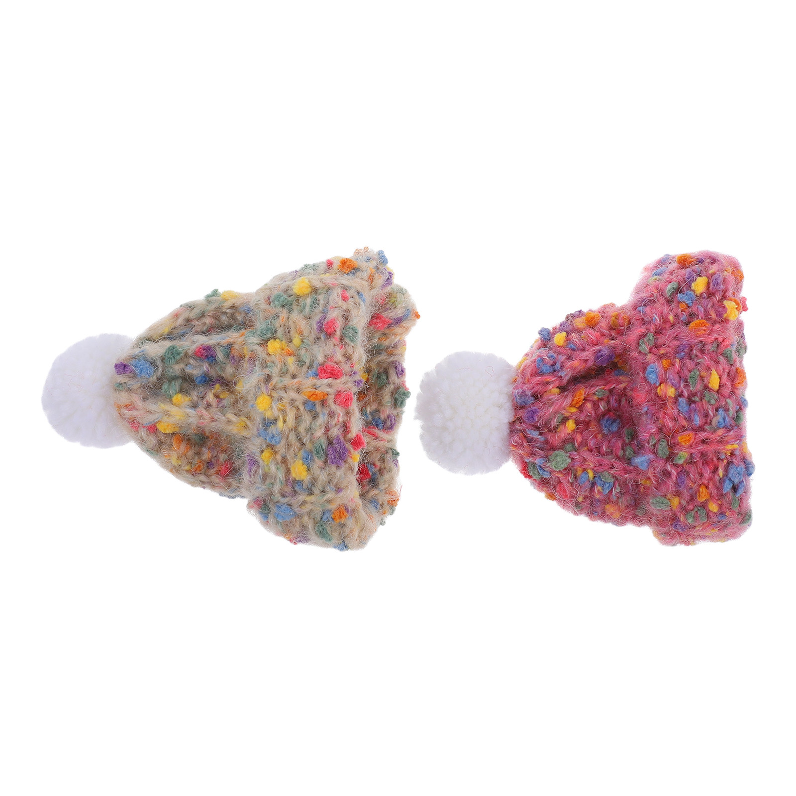 Art Craft Yarn - 2Pcs Mini Knitted Hats Wool Yarn