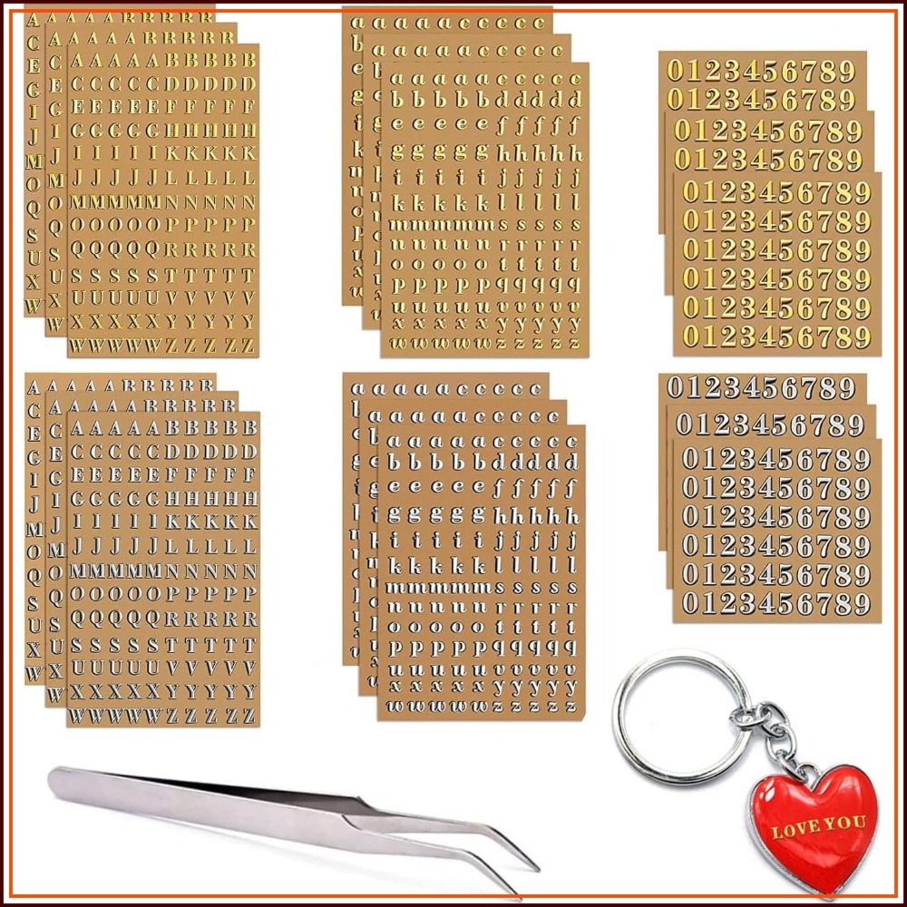 Art Craft Letter A - 18 Sheets Mini Gold/Silver Glitter Letter