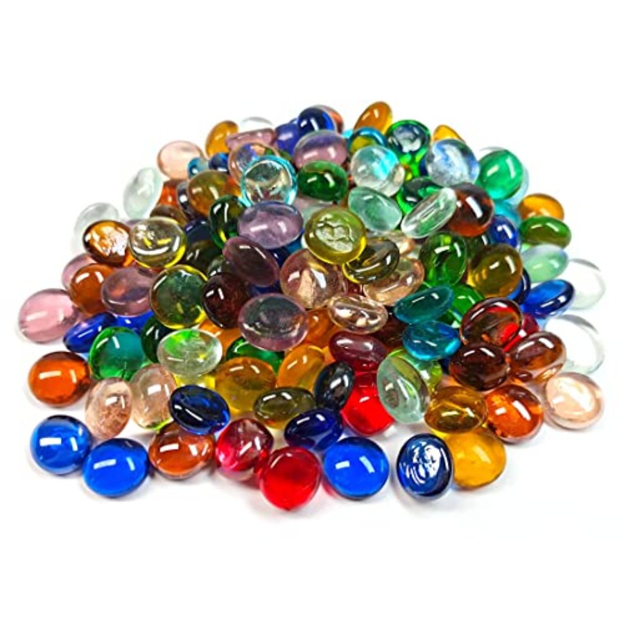 Art Craft Japan - 100PCS Mini Glass Gems, Mixed Colour