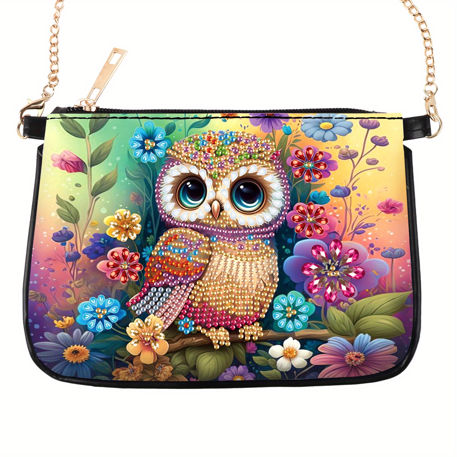Art Craft Kits - Colorful Owl Diamond Art Painting bag