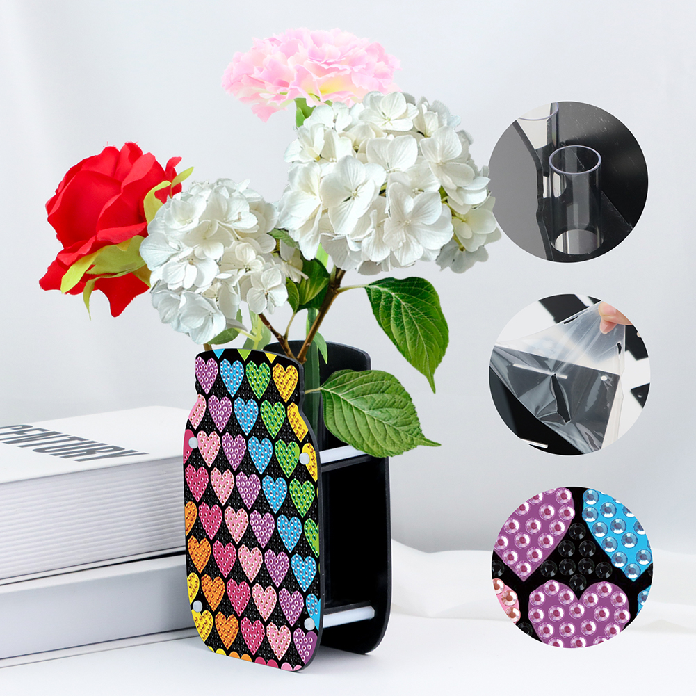 Art Craft Decoration Ideas - Creative DIY Diamond Art Vase Craft