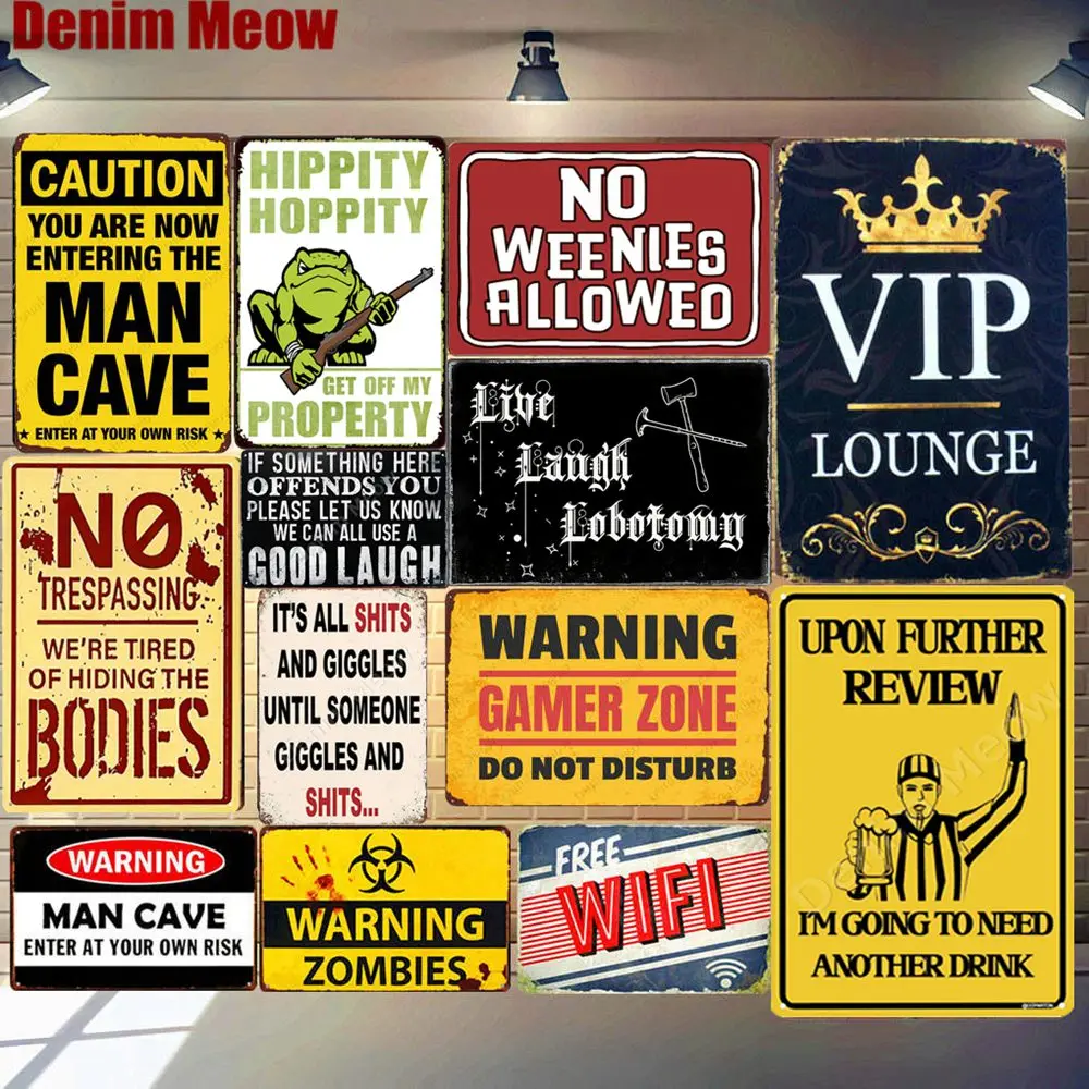 Art Craft Cafe - VIP Lounge Tin Plate Sign Metal