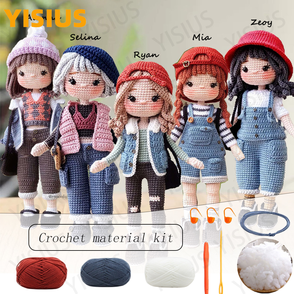 Art Craft Yarn - Crochet Girls Amigurumi Crochet Doll Hook