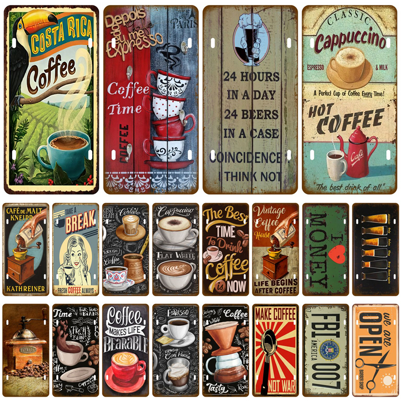 Art Craft Cafe - Tinplate Plate Alcohol Whiskey Plaques Beer