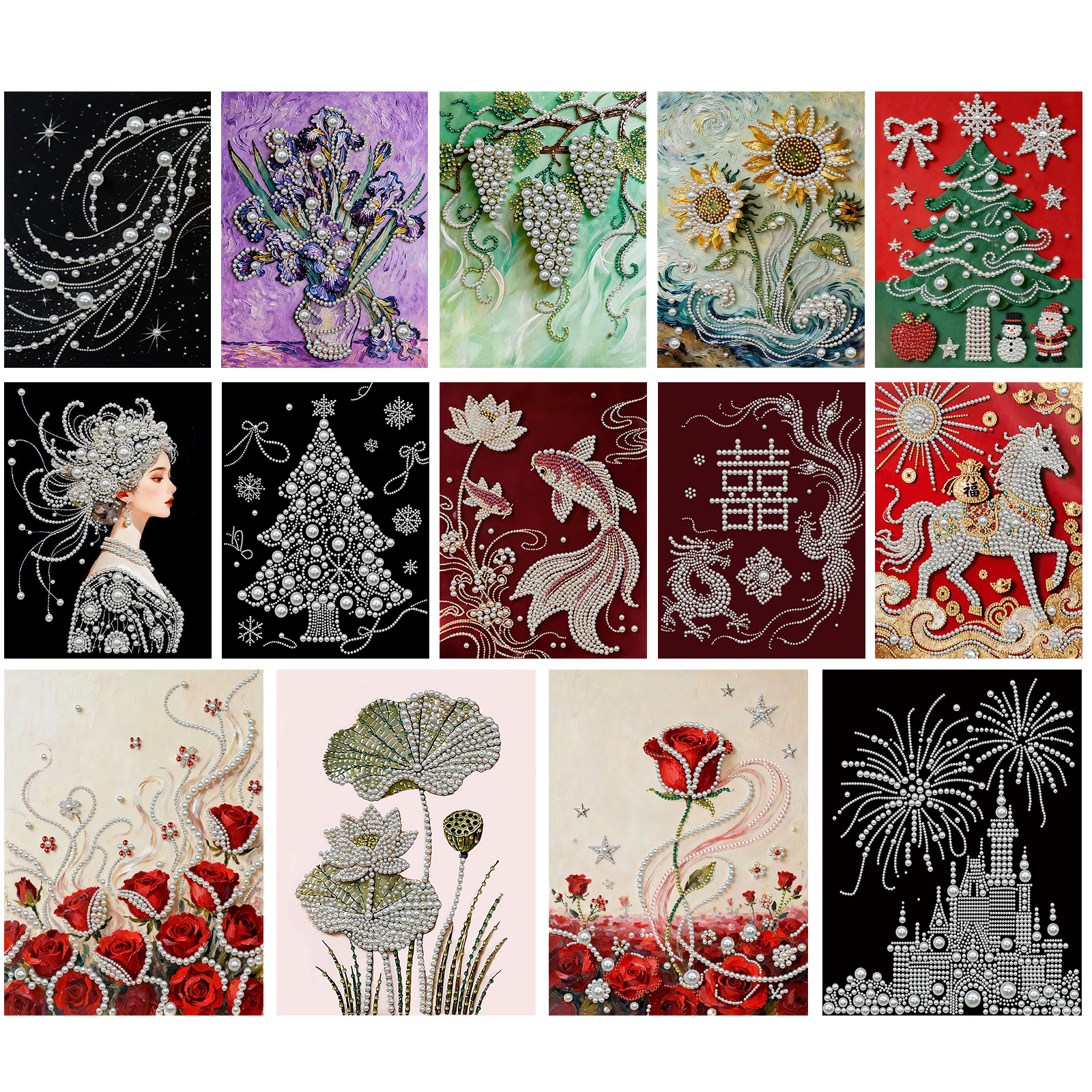 Art Craft Decoration Ideas - DIY Pearl Diamond Dots Paintings Picture