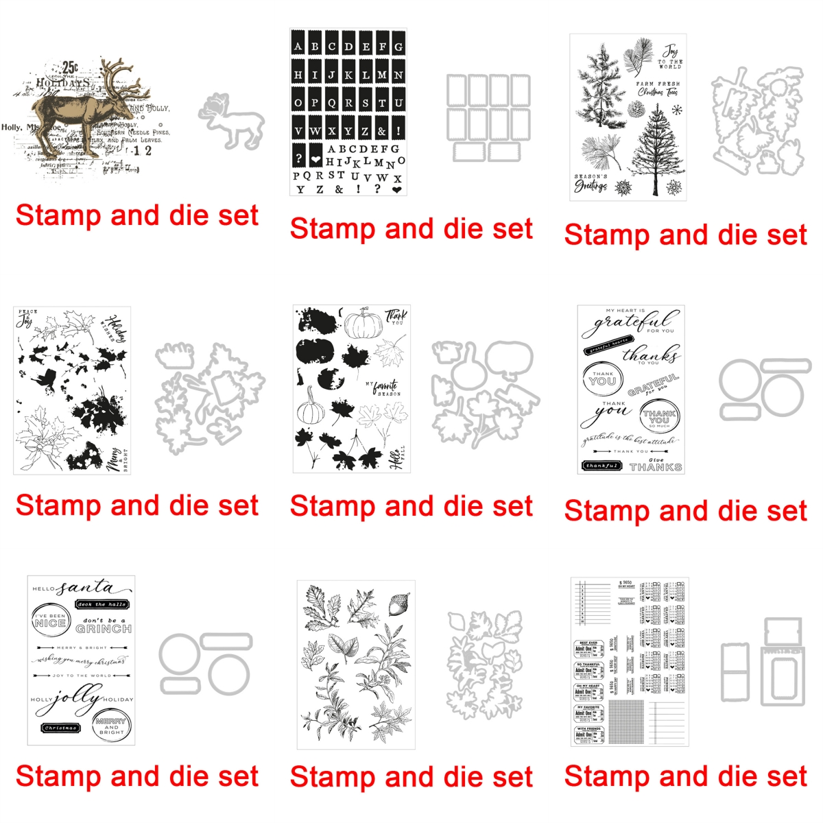 Art Craft Letter A - Plants Metal Cutting Dies and Stamps