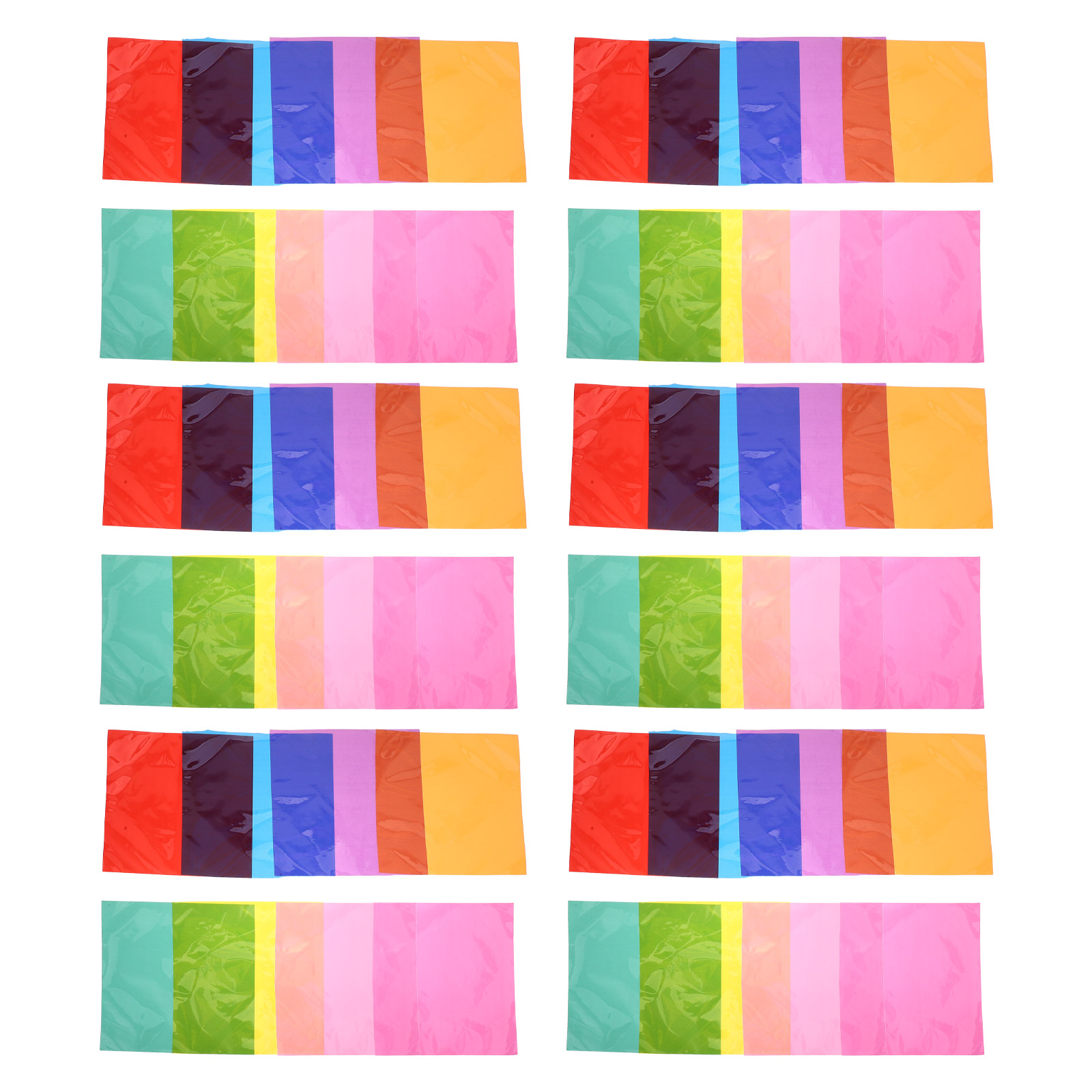 Art Craft Paper - 90Pcs Multi Colored Cellophane Sheets Clear