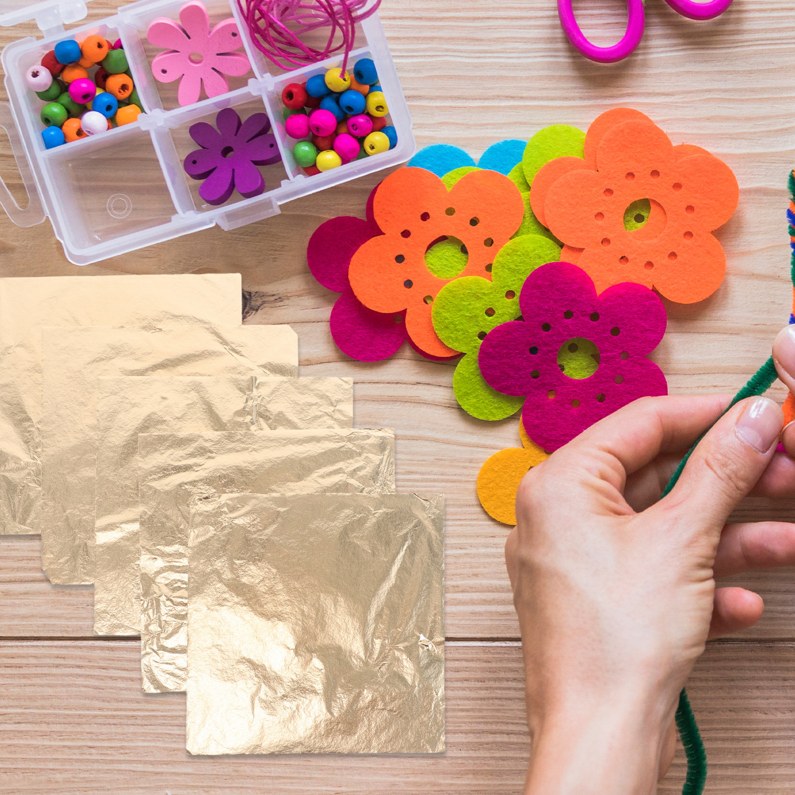 100 Sheets Gold Foil Sheets 14 - Art Craft Leaves avis et prix