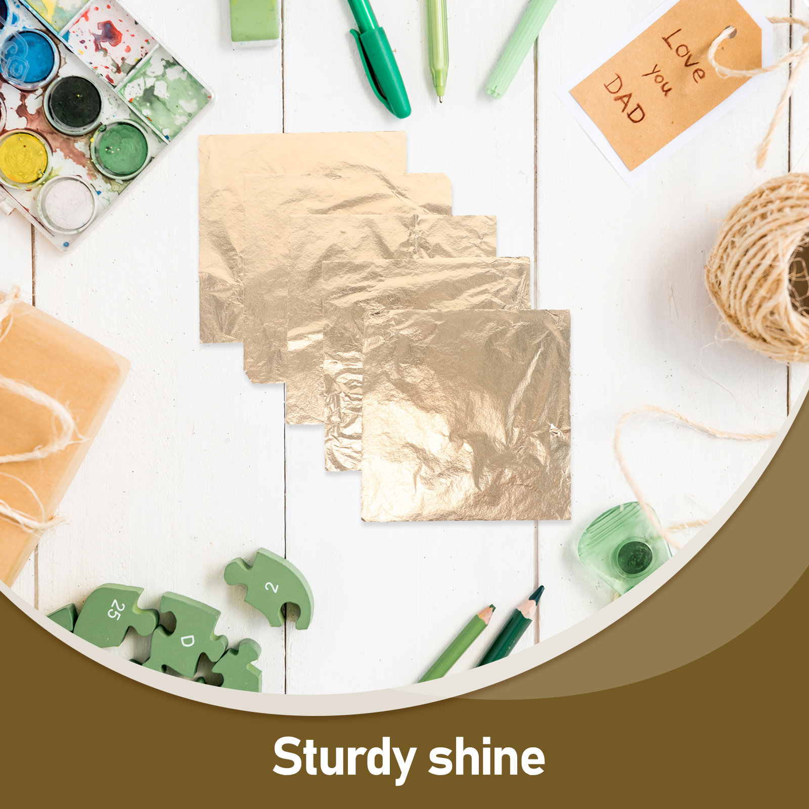 100 Sheets Gold Foil Sheets 14 - Art Craft Leaves avis et prix