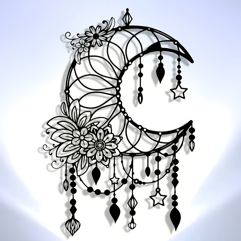 Elegant Gothic Crescent and Fl - Art Craft Cafe avis et prix