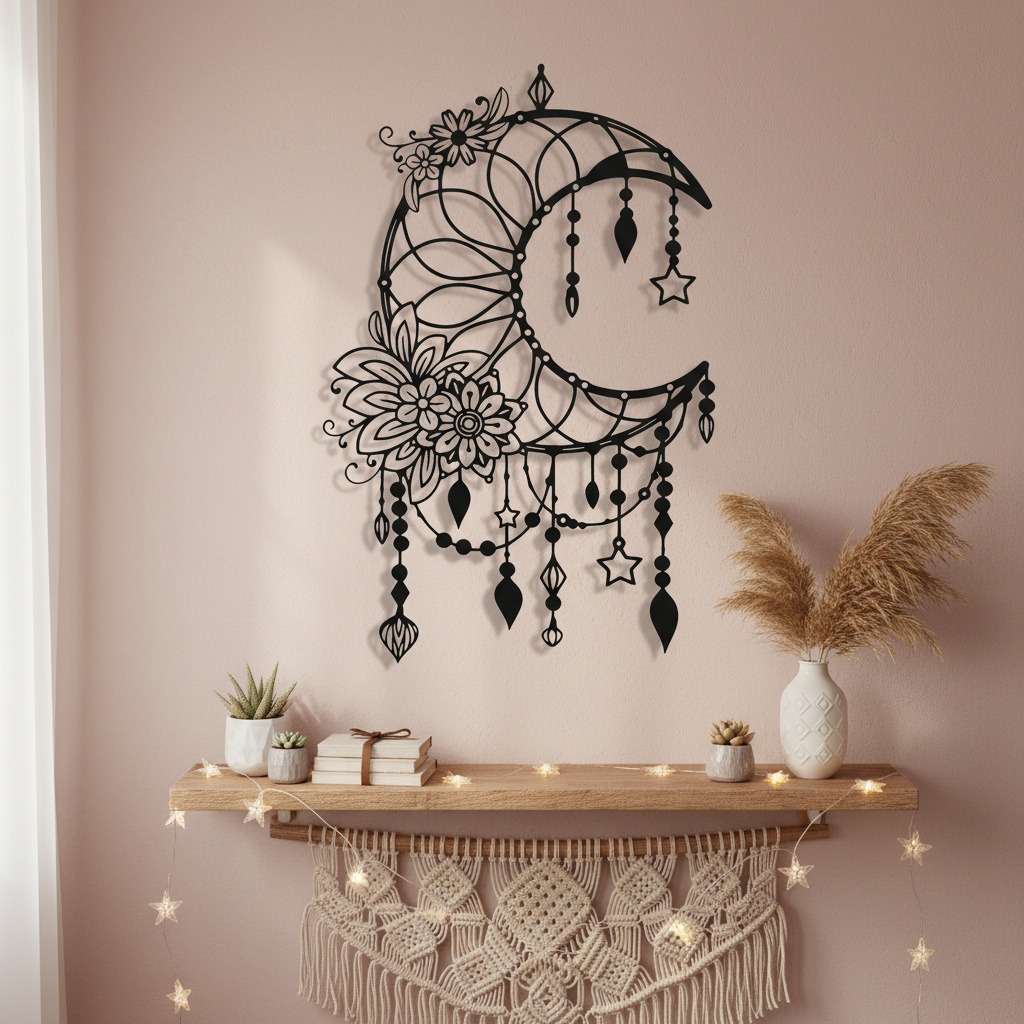 Elegant Gothic Crescent and Fl - Art Craft Cafe avis et prix