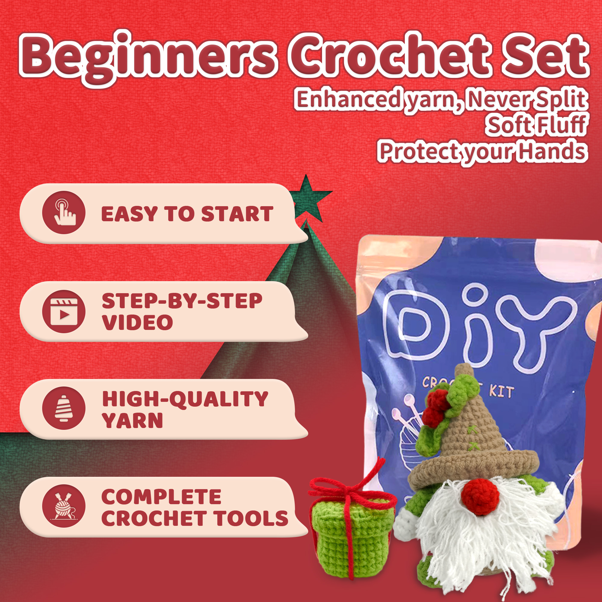 YAMAXIN 2PC Christmas Themed C - Art Craft Yarn avis et prix