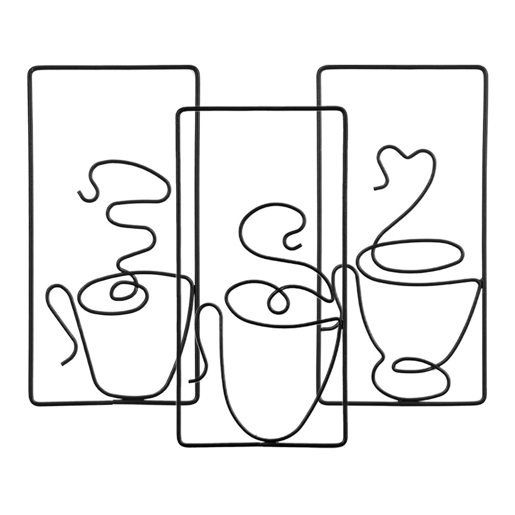 3Pcs Coffee Wall Art Iron Craf - Art Craft Cafe avis et prix