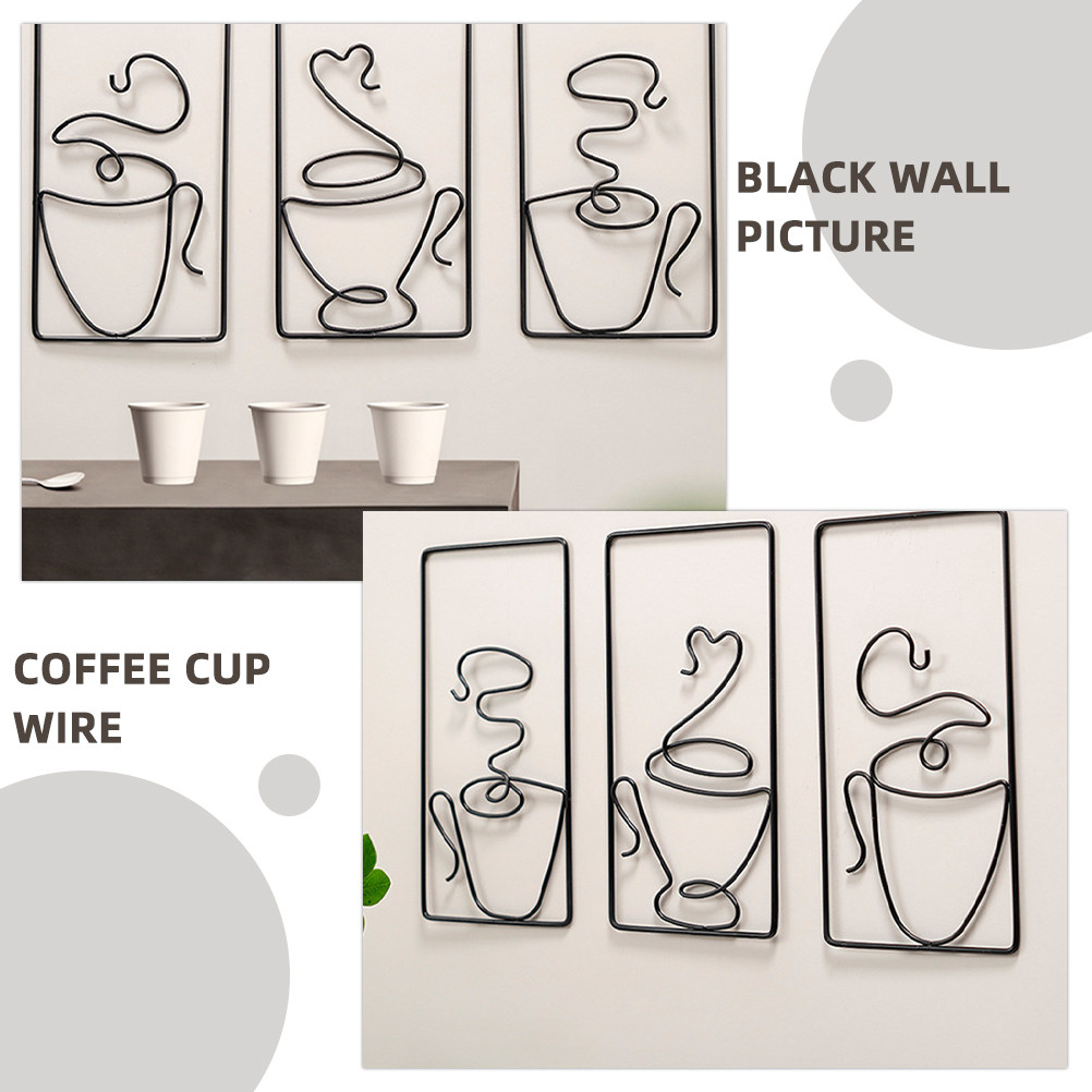 3Pcs Coffee Wall Art Iron Craf - Art Craft Cafe avis et prix
