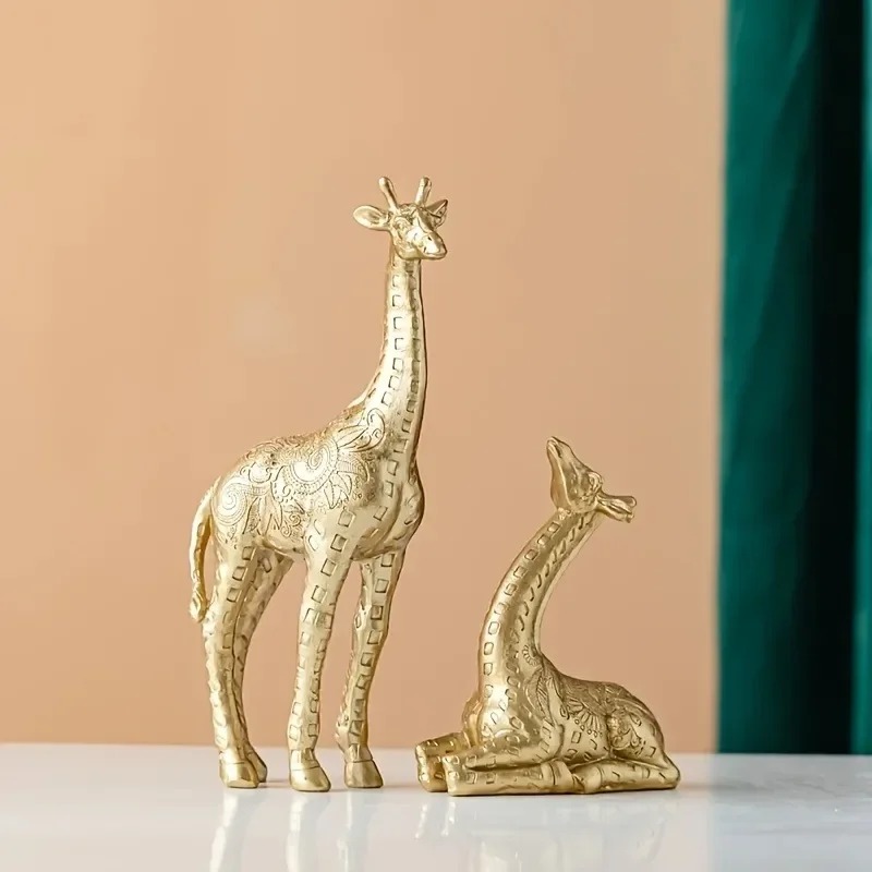 2pcs/set Giraffe Ornament, Gol - Art Craft Cafe avis et prix