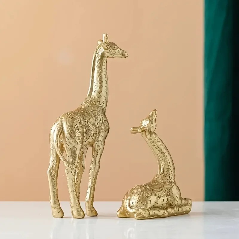 2pcs/set Giraffe Ornament, Gol - Art Craft Cafe avis et prix