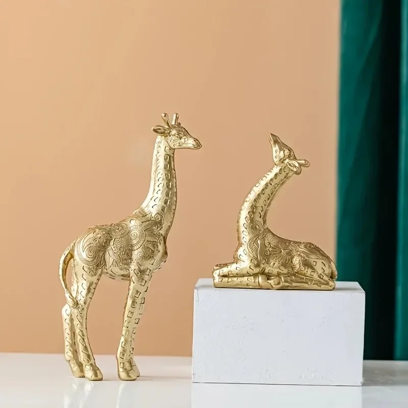 2pcs/set Giraffe Ornament, Gol - Art Craft Cafe avis et prix