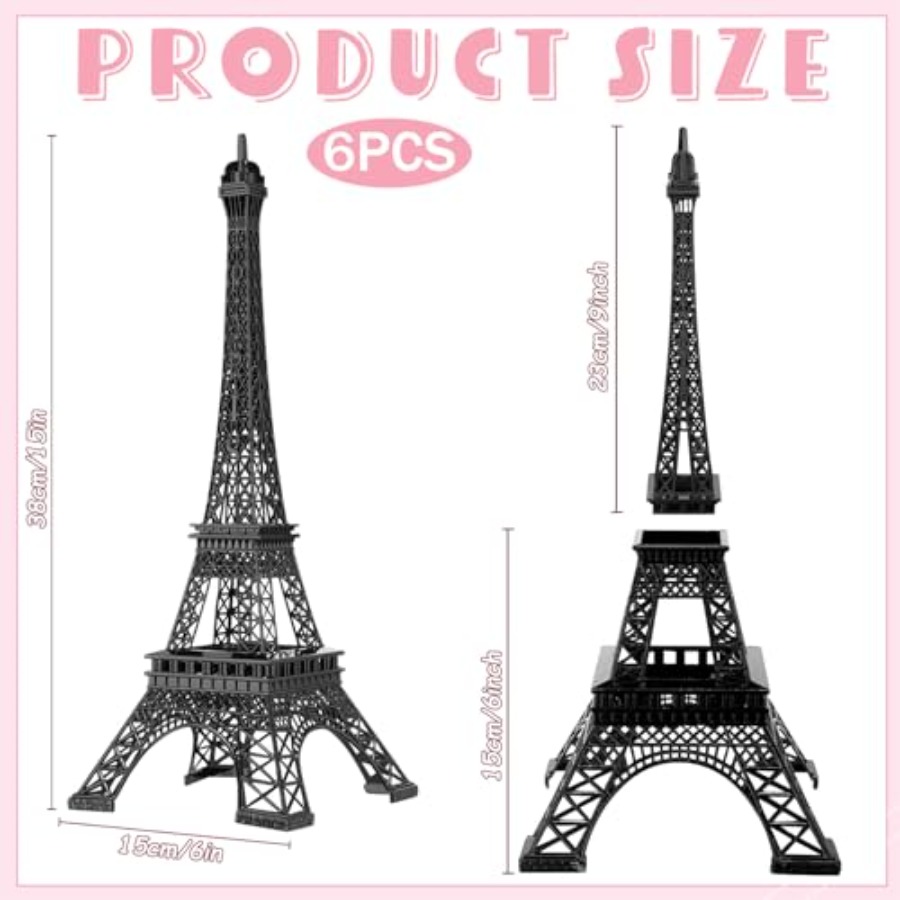 6 Pcs 15'' Eiffel Tower Statue - Art Craft Decoration avis et prix