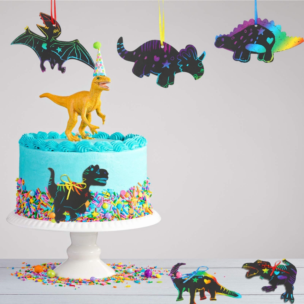 12Pcs Cartoon Dinosaur Scratch - Art Craft Dinosaur avis et prix