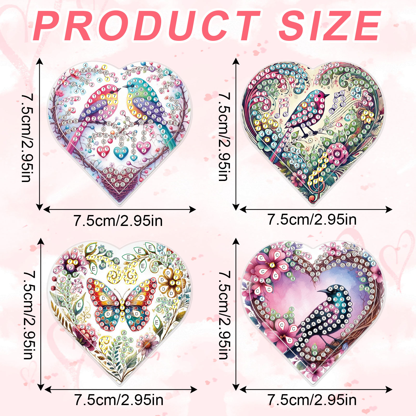 4PCS Diamond Painting Heart Sh - Art Craft Kits avis et prix