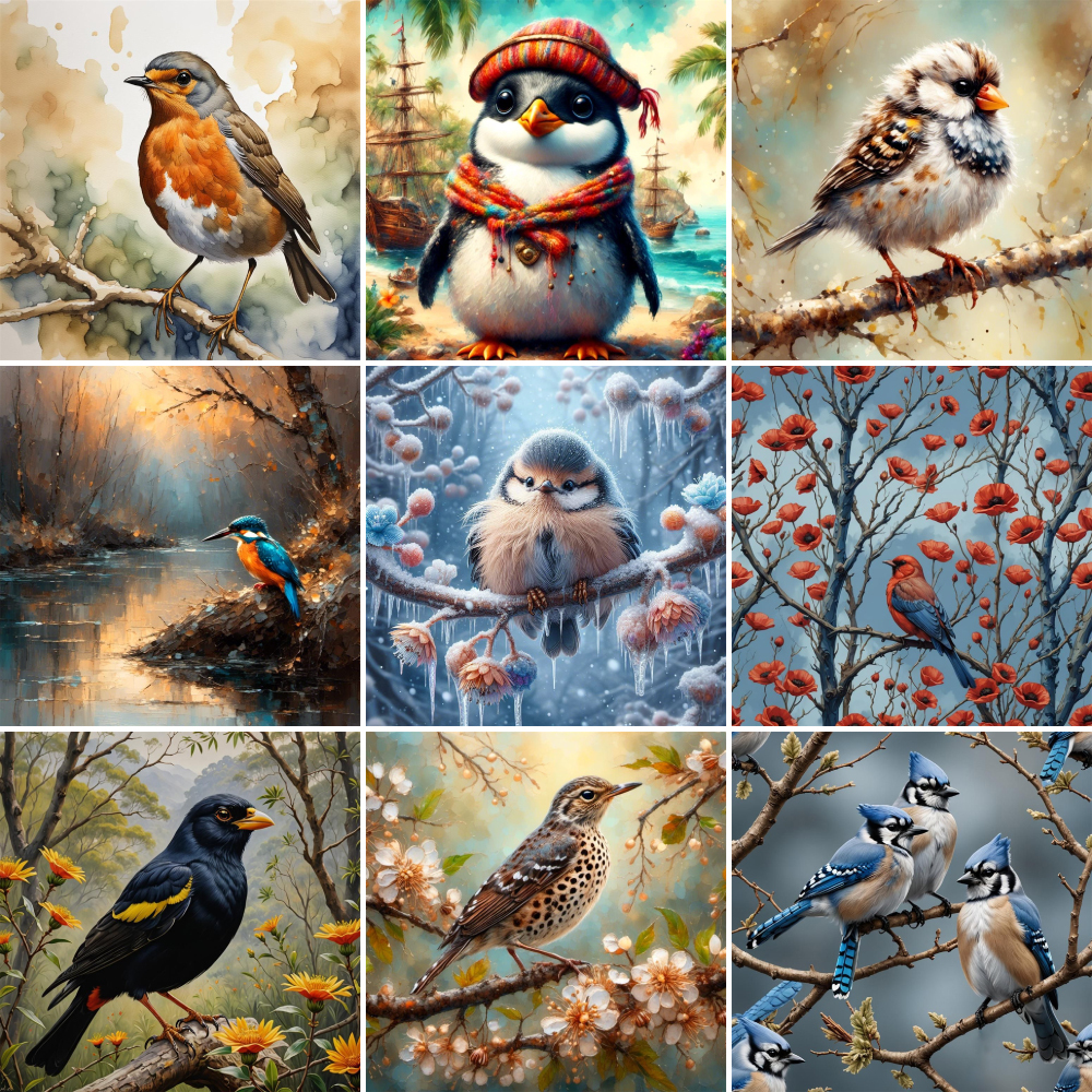 Bird Penguin Kingfisher Paint  - Art Craft Idea avis et prix