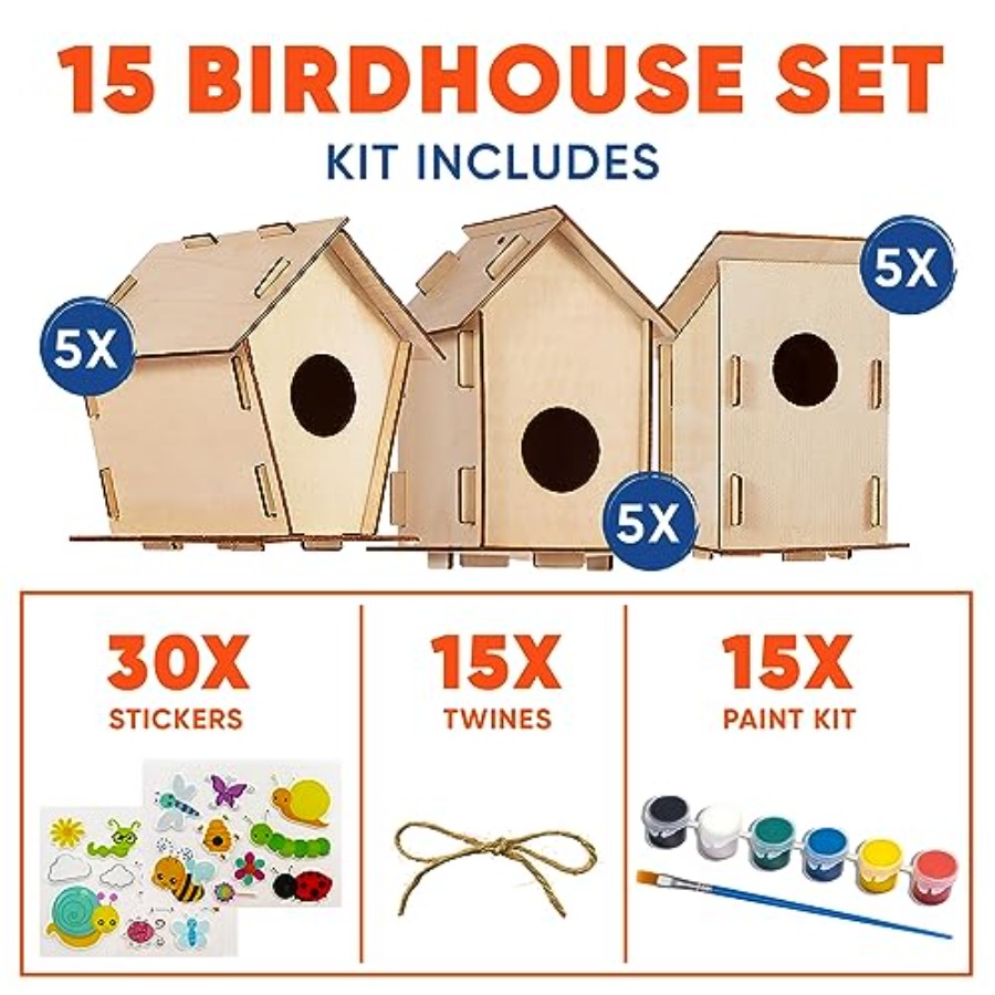Kit - Unfinished Wood Bird Hou - Art Craft Kits avis et prix
