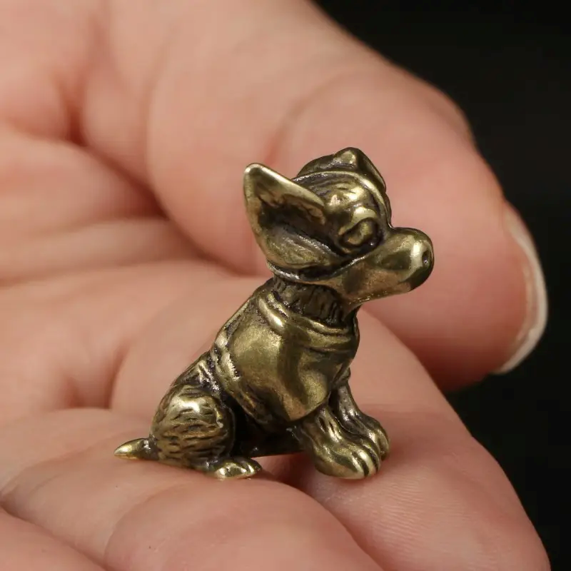 Small Dog Ornament Brass Statu - Art Craft Cafe avis et prix