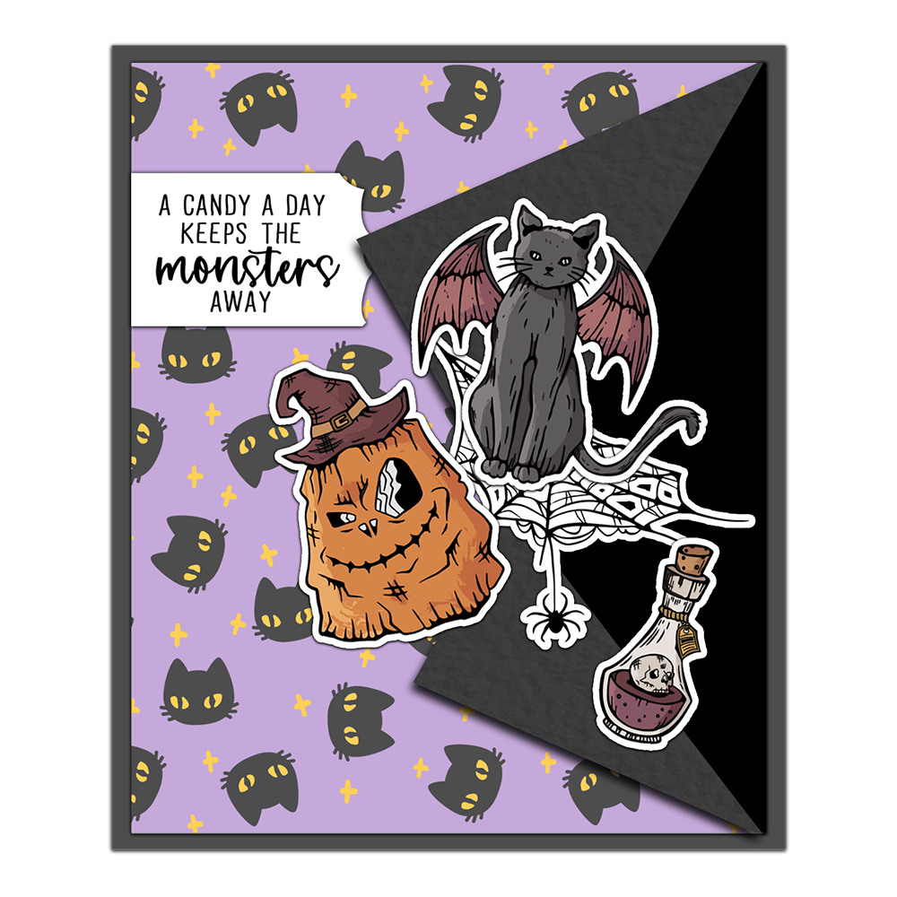 Mangocraft Happy Halloween Dec - Rubber Stamp Blank avis et prix