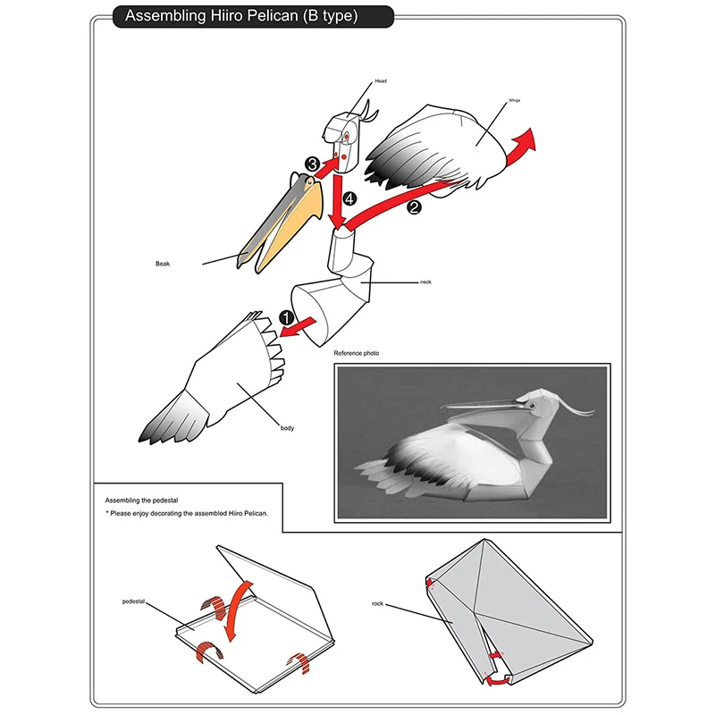 Dalmatian Pelican Origami Art  - Art Craft Center avis et prix