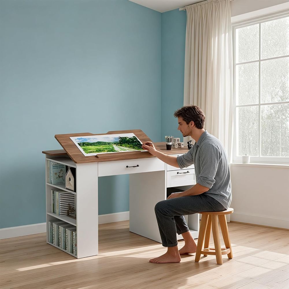 Drating Table with Storage Cab - Art & Craft Toys For Kids avis et prix