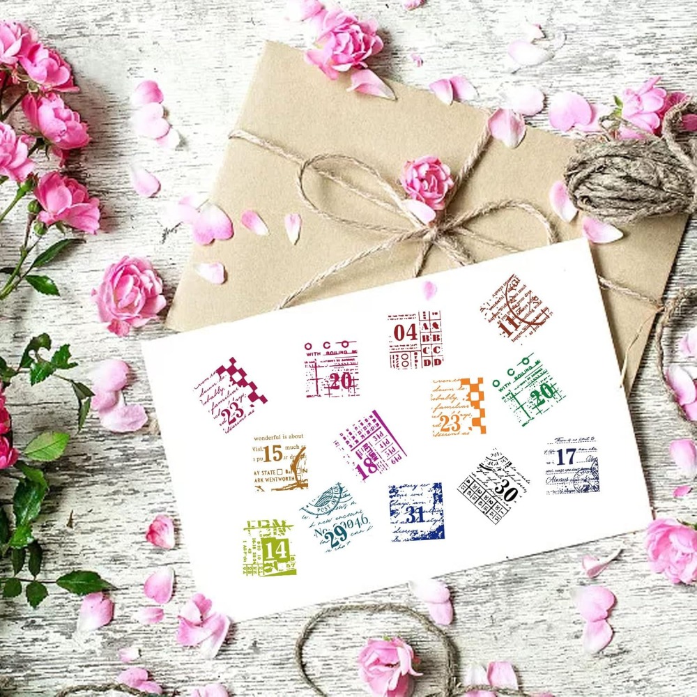 1Sheet Vintage Date Clear Stam - Rubber Stamp Blank avis et prix
