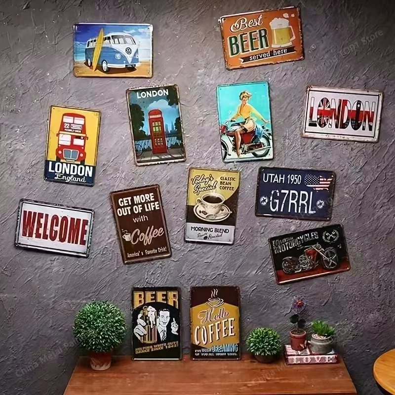 1pc Western Cowboy Metal Sign  - Art Craft Cafe avis et prix