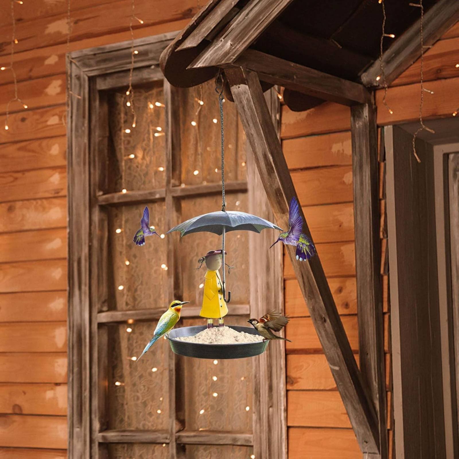 Girl with Umbrella Bird Feeder - Art Craft Umbrella avis et prix