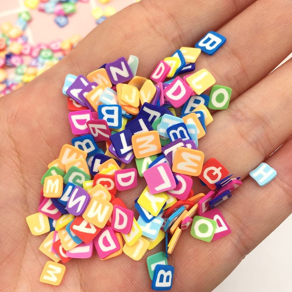 50g/lot 5mm Square Letters Sli - Art Craft Letter A avis et prix