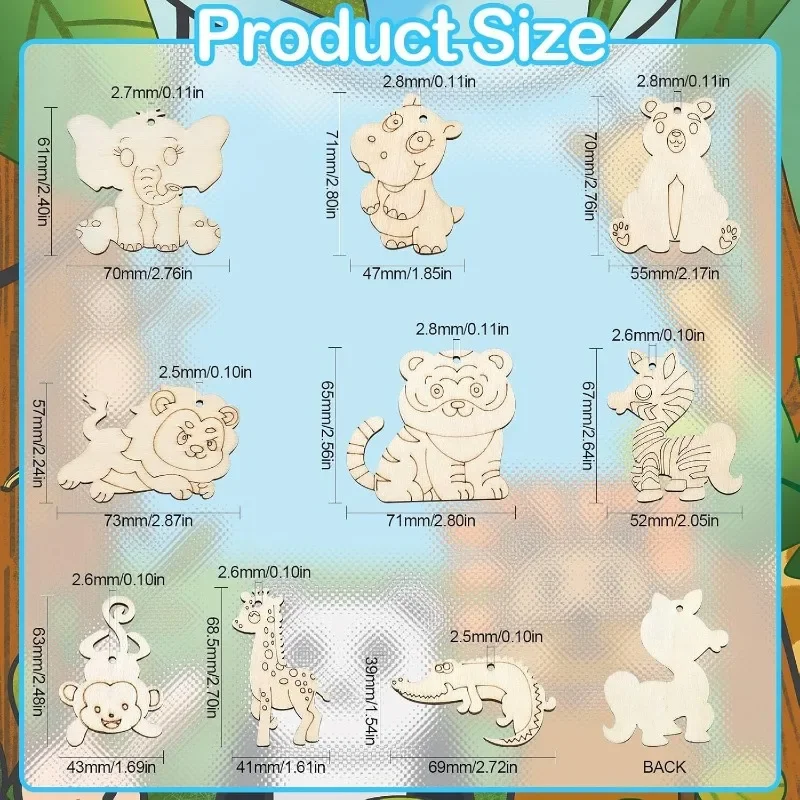 9pcs 9 Styles Zoo Animals Unfi - Art And Craft Zoo Animals avis et prix