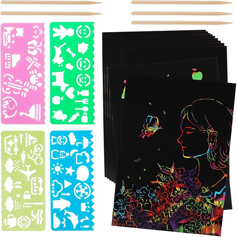 Scratch Paper Art Set, Black C - Art Craft Kits avis et prix