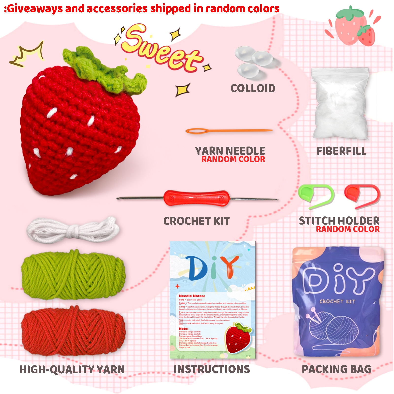 YAMAXIN 1PC Fruit Theme Croche - Art Craft Yarn avis et prix