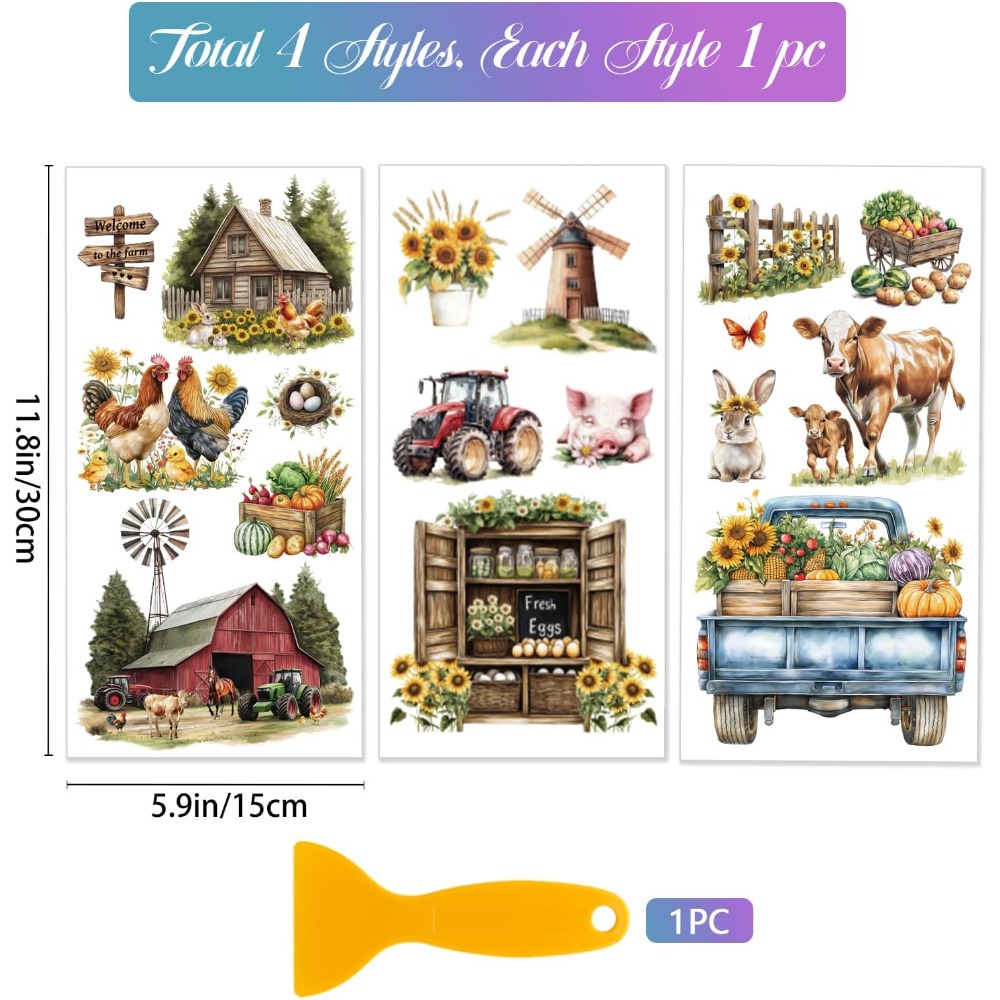 3 Sheets Farm House Furniture  - Wallpaper Art And Craft avis et prix
