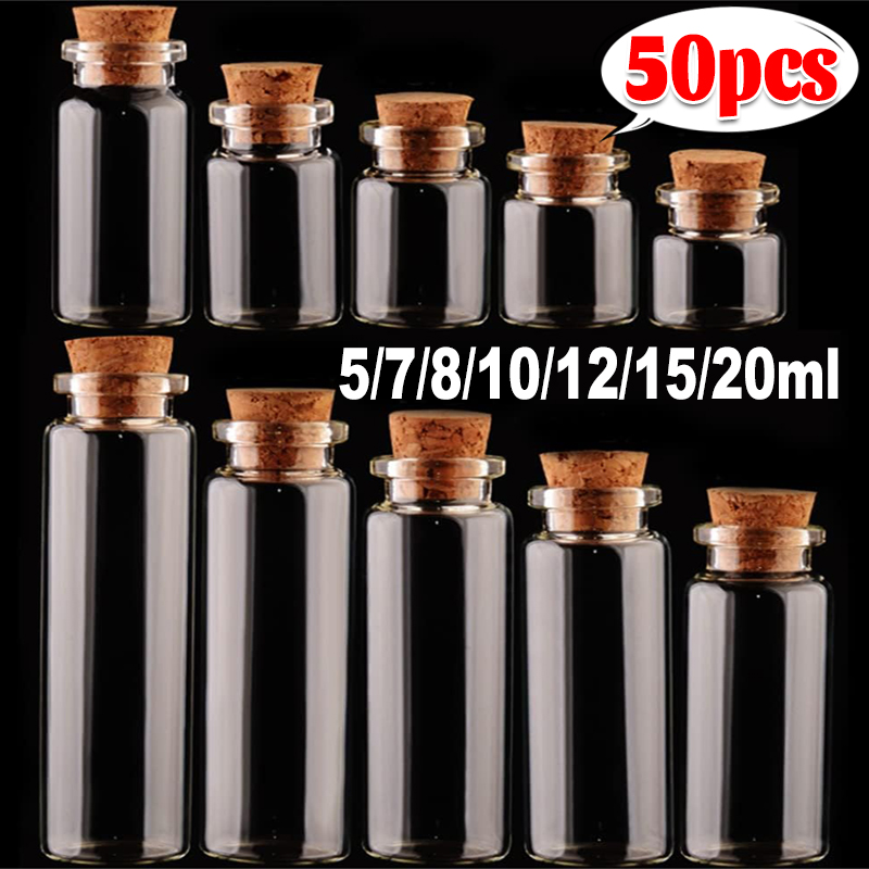 Small Glass Bottles with Cork  - Art Craft Letter A avis et prix