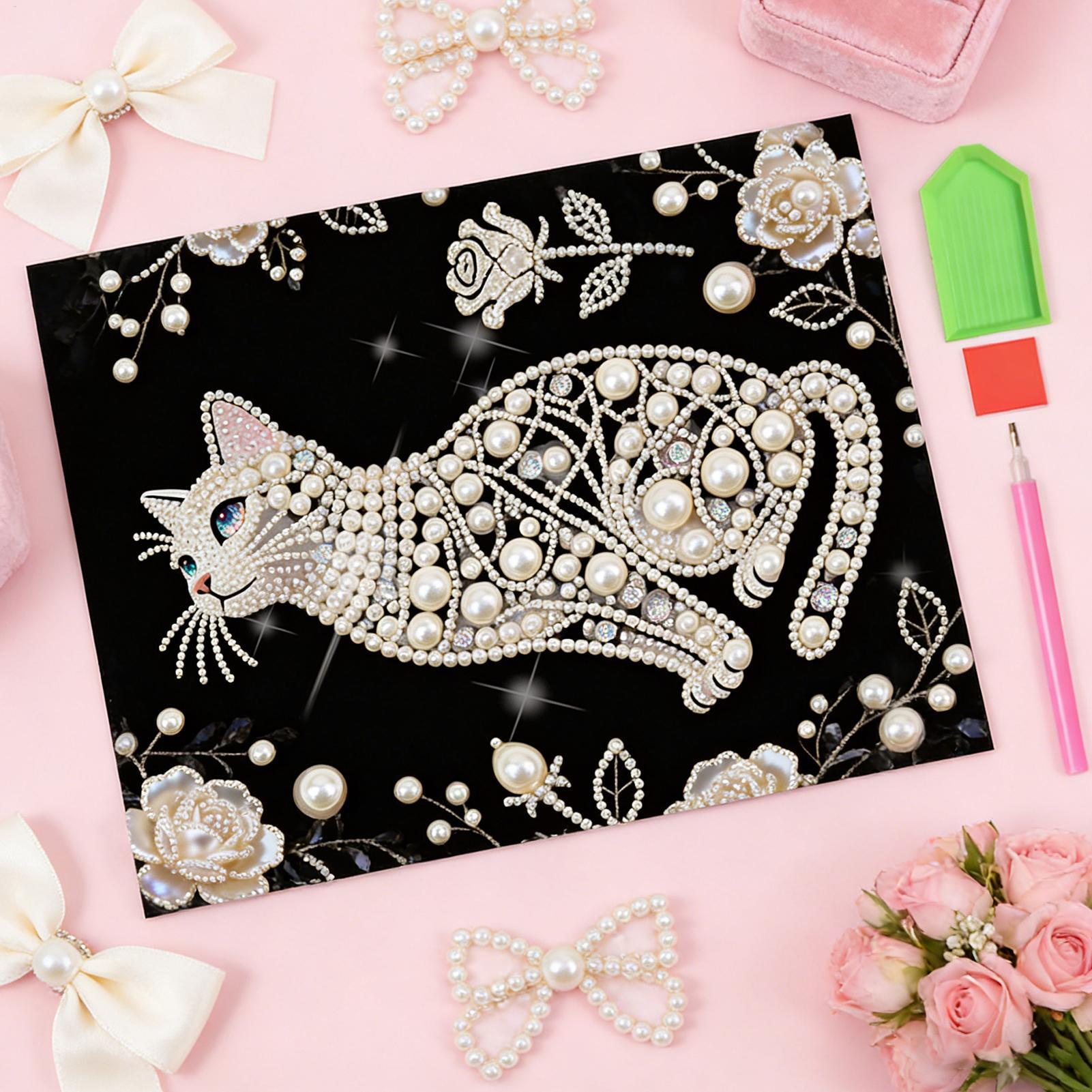 Cat Shape Pearl Painting Kits  - Art And Craft For Mother'S Day avis et prix