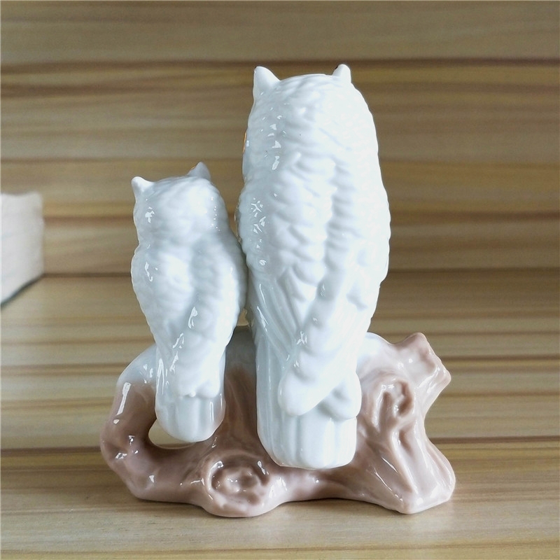 Gilt Porcelain Mother Owl Figu - Art And Craft For Mother'S Day avis et prix